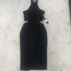 Black Cocktails dress with count out sides